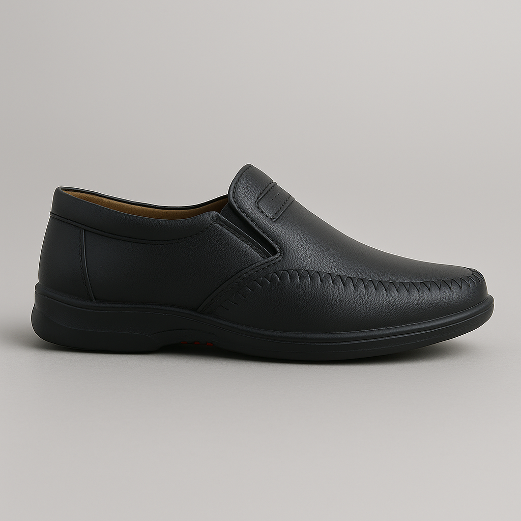 WellFit Men’s Black Slip-On Loafer