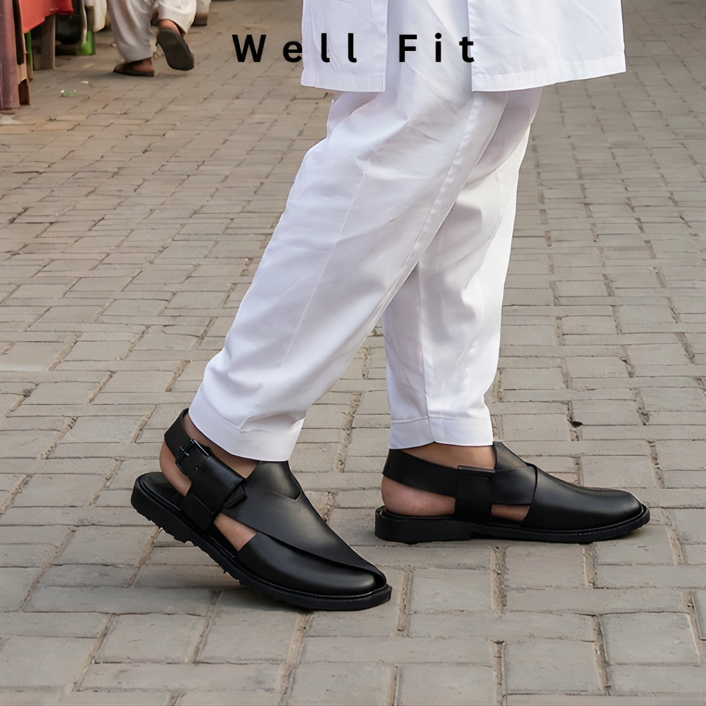 Classic Kaptaan Cross-Strap Chappal – 2 Colors Options