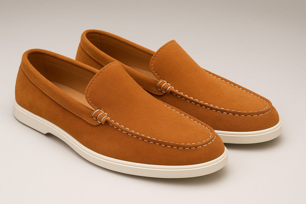 CAMEL-WHITE SOLE MOCCASIN