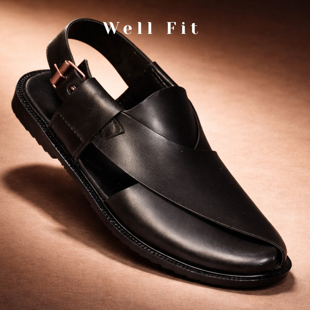 Classic Kaptaan Cross-Strap Chappal – 2 Colors Options