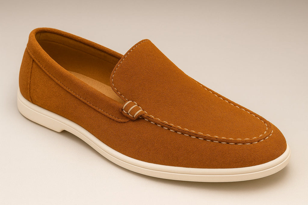CAMEL-WHITE SOLE MOCCASIN