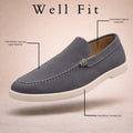 GREY- WHITE SOLE MOCCASIN