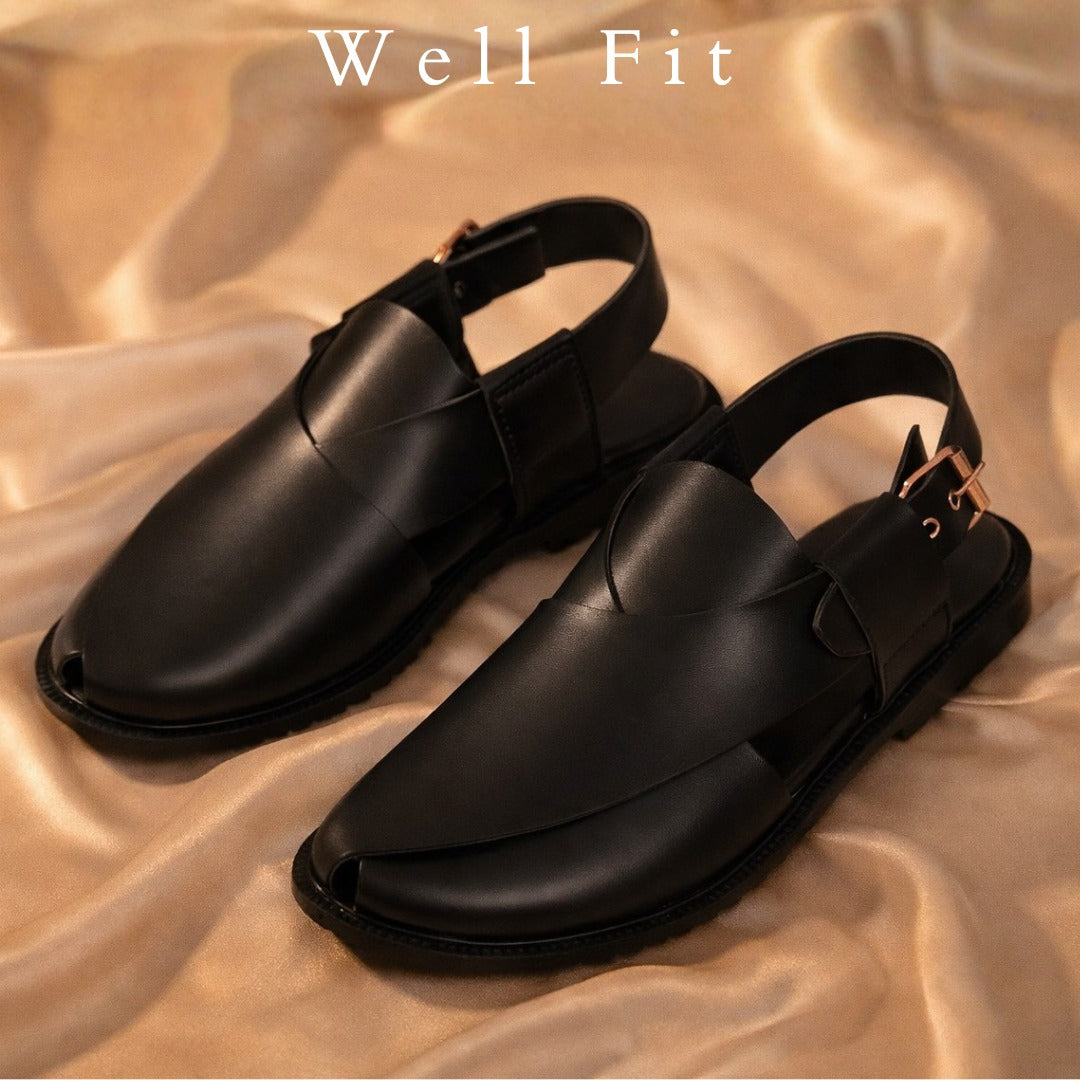 Classic Kaptaan Cross-Strap Chappal – 2 Colors Options