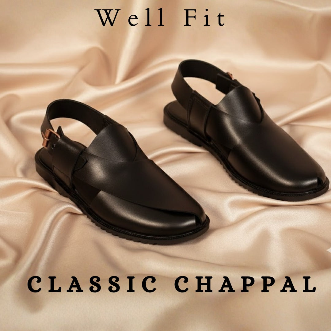 Classic Kaptaan Cross-Strap Chappal – 2 Colors Options