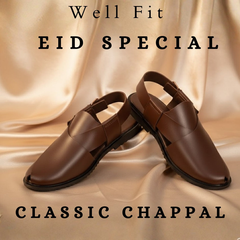 Classic Kaptaan Cross-Strap Chappal – 2 Colors Options