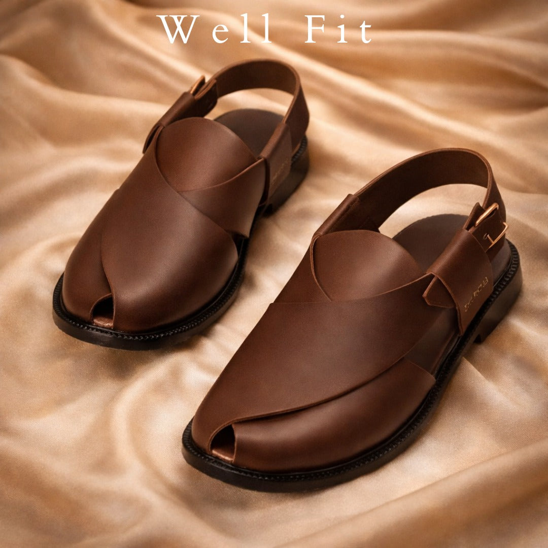 Classic Kaptaan Cross-Strap Chappal – 2 Colors Options